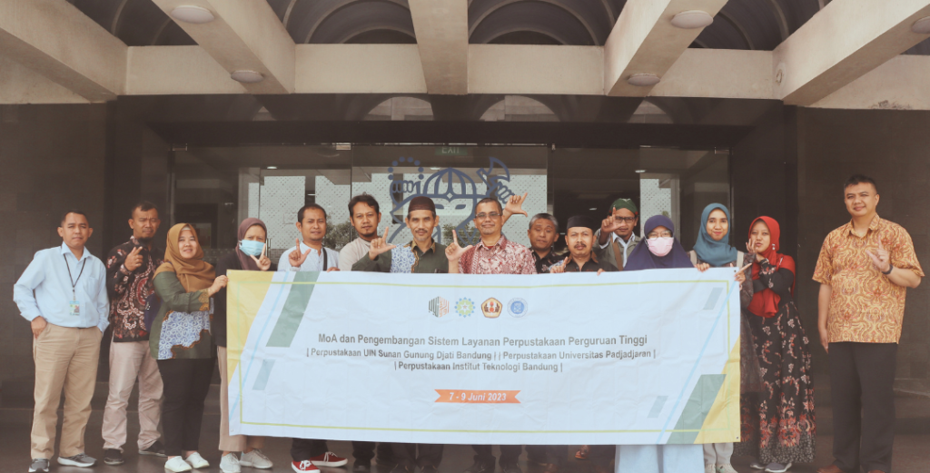 Kembangkan Kompetensi Pustakawan dan Kelembagaan, Pusat Perpustakaan Selenggarakan MoA dan Pengembangan Sistem Layanan di Perpustakaan UIN Bandung, UNPAD dan ITB