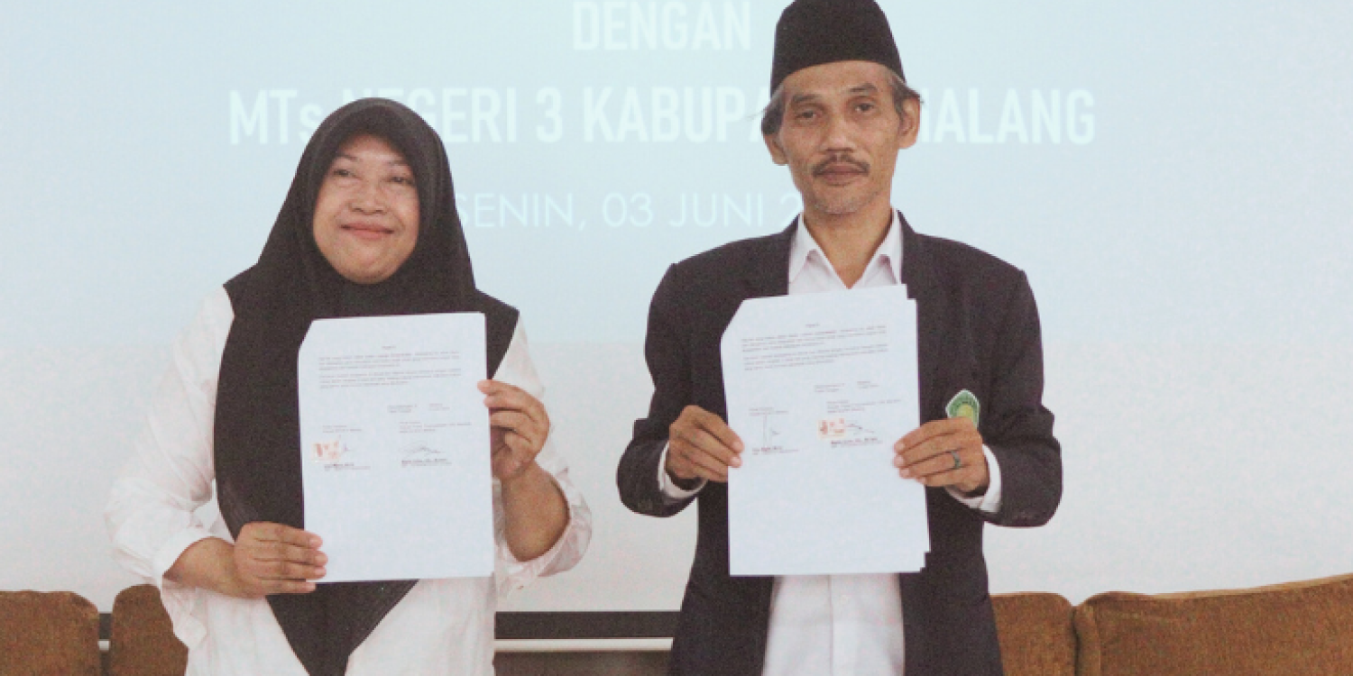 Perjanjian Kerjasama Pusat perpustakaan dengan MTsN 3 Kabupaten Malang